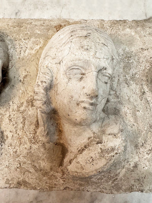 Three cast concrete carvings (priced individually)
