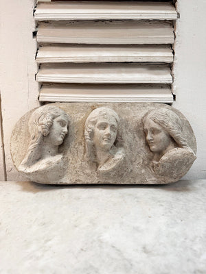Three cast concrete carvings (priced individually)