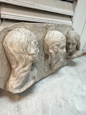 Three cast concrete carvings (priced individually)