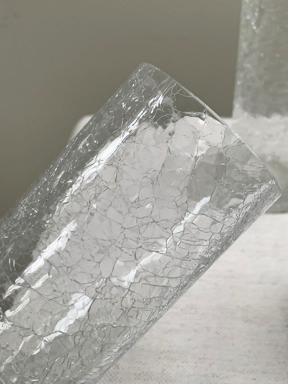 Set of 6 crackle glasses