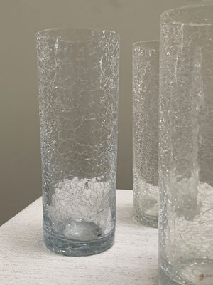 Set of 6 crackle glasses