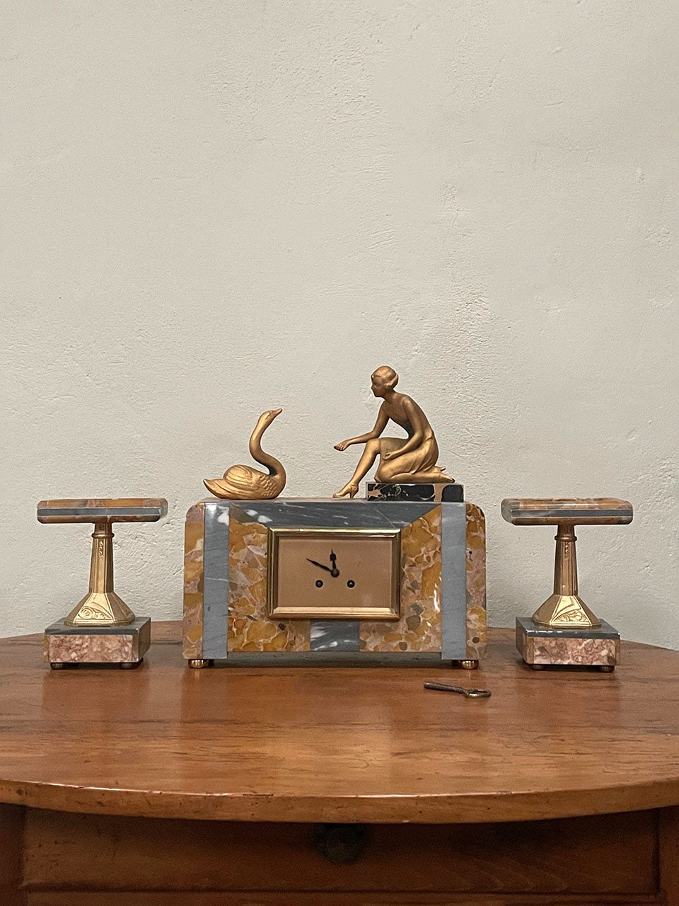 Art Deco clock set 'as is'