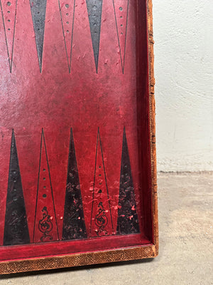 Leather backgammon board