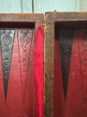 Leather backgammon board