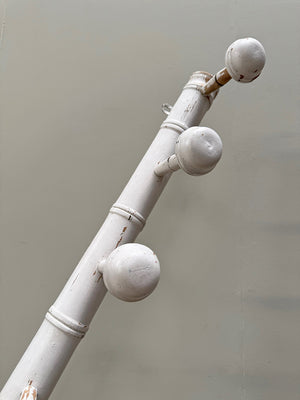 Faux bamboo coat hooks (each) (1 x sold, 1 x available - White)