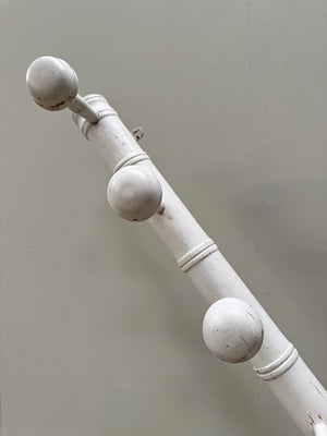 Faux bamboo coat hooks (each) (1 x sold, 1 x available - White)