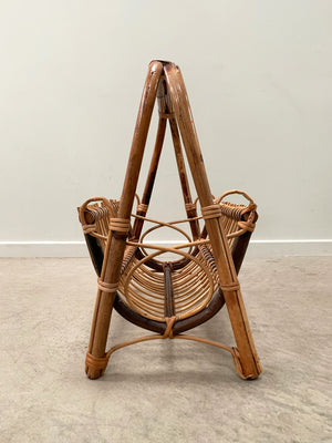 Bamboo magazine rack