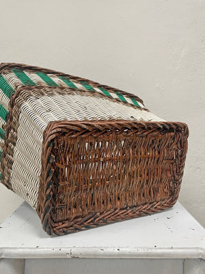 Painted wicker basket