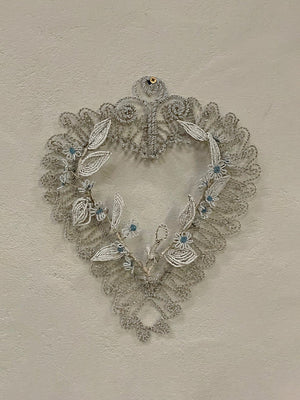 Beaded heart wreath (Reserved)