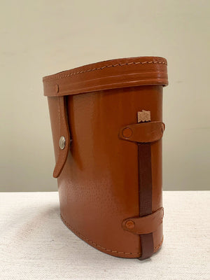 Binoculars with leather case