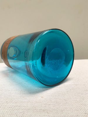 Blue glass apothecary jar