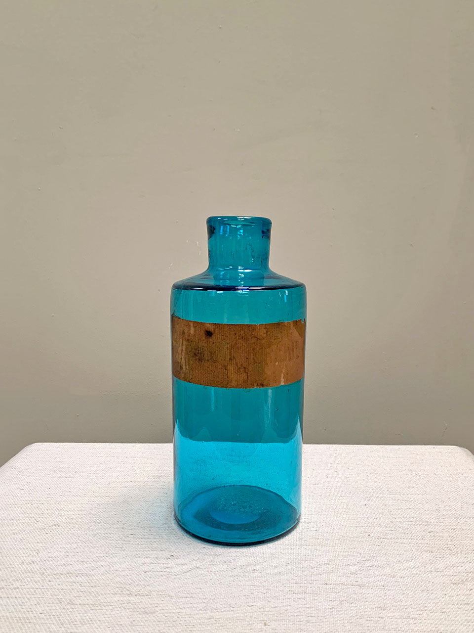 Blue glass apothecary jar