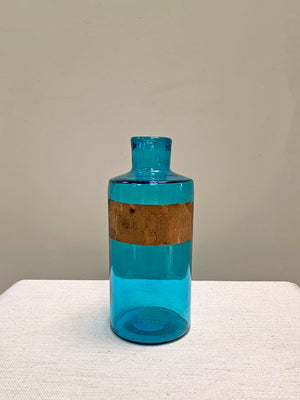 Blue glass apothecary jar
