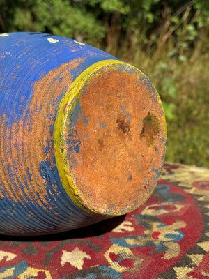 Painted terracotta urn