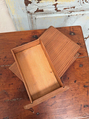 Pitch pine 'book' storage