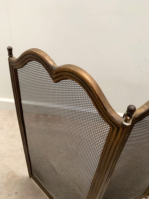 Brass edged fire screen