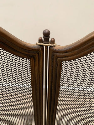 Brass edged fire screen