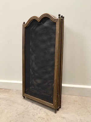 Brass edged fire screen