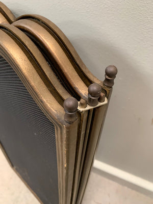 Brass edged fire screen