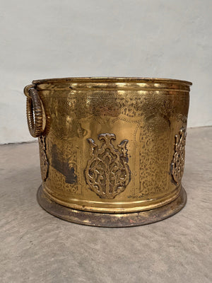 Large brass planter