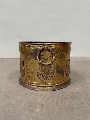 Large brass planter