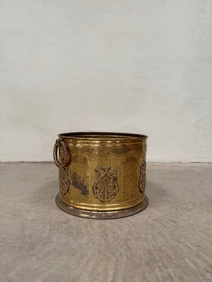 Large brass planter