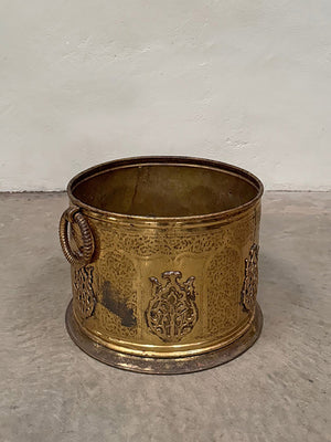 Large brass planter