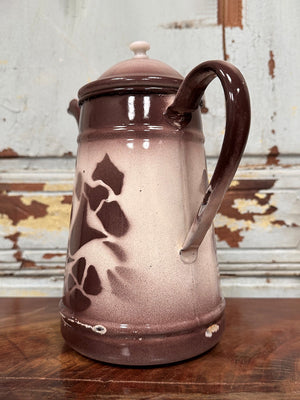 Brown enamelled coffee pot