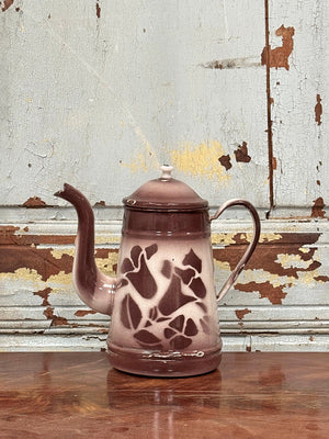Brown enamelled coffee pot