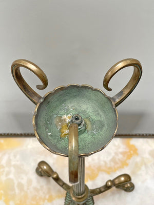 Single brass candleholder