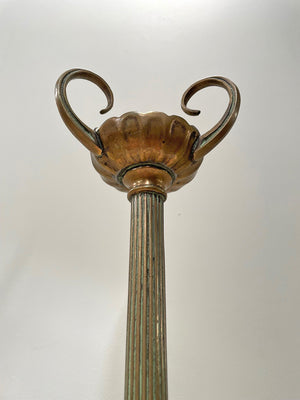 Single brass candleholder
