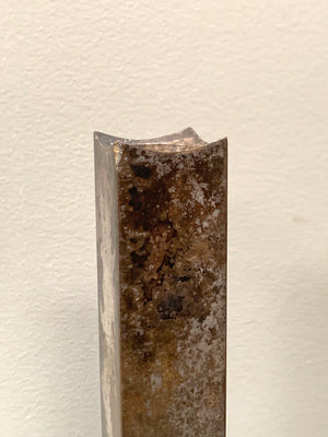 Blackened silver candle stick by Francois de Gross