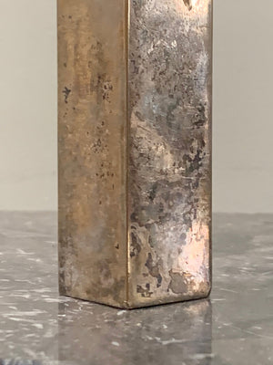 Blackened silver candle stick by Francois de Gross