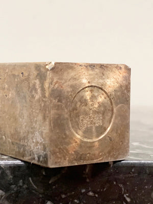 Blackened silver candle stick by Francois de Gross