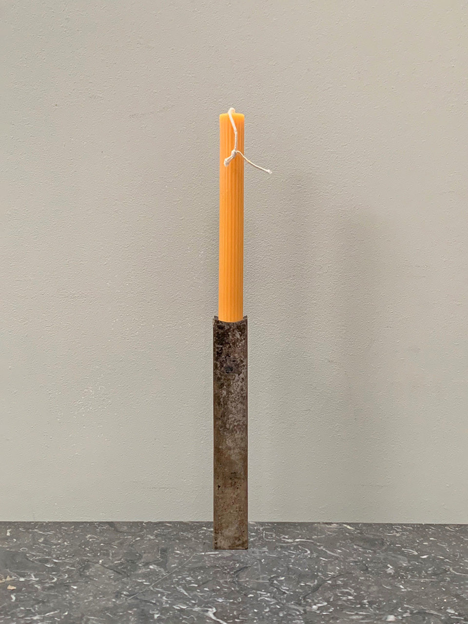 Blackened silver candle stick by Francois de Gross