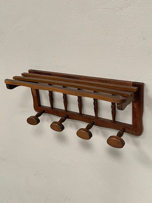 Wooden coat rack