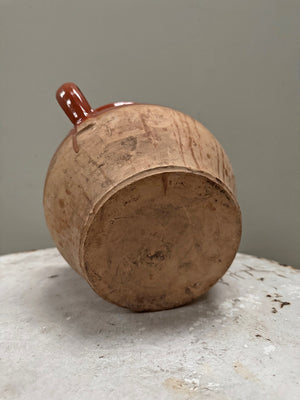 Part-glazed confit pot