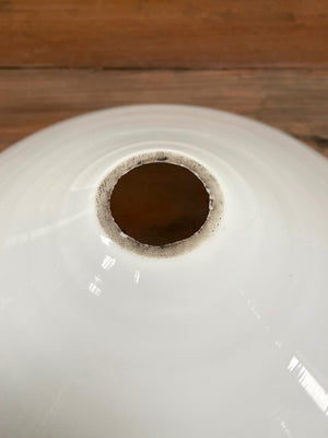 Pair of milk glass coolie shades