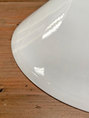 Pair of milk glass coolie shades