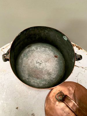 18th century copper pot