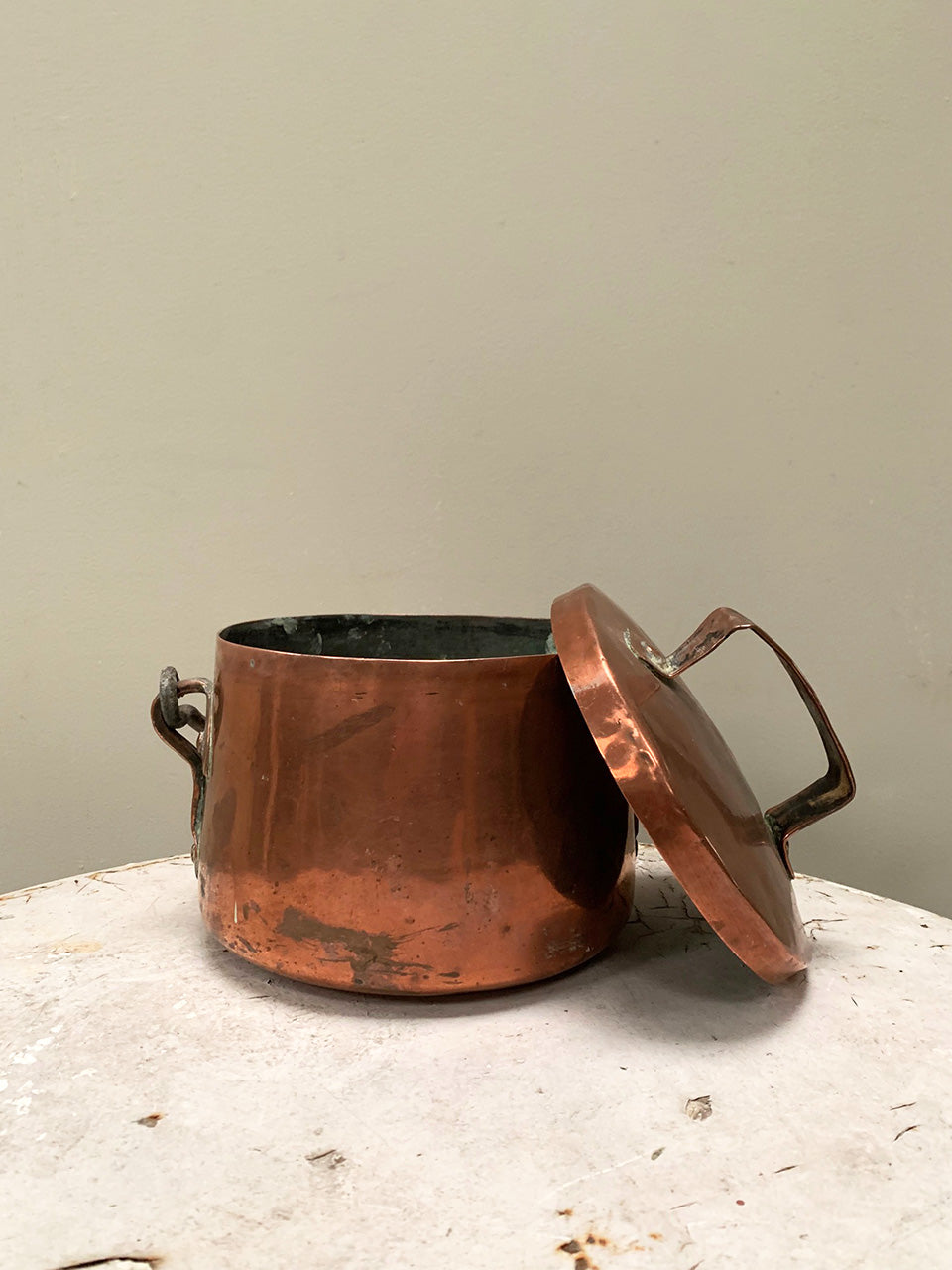 18th century copper pot