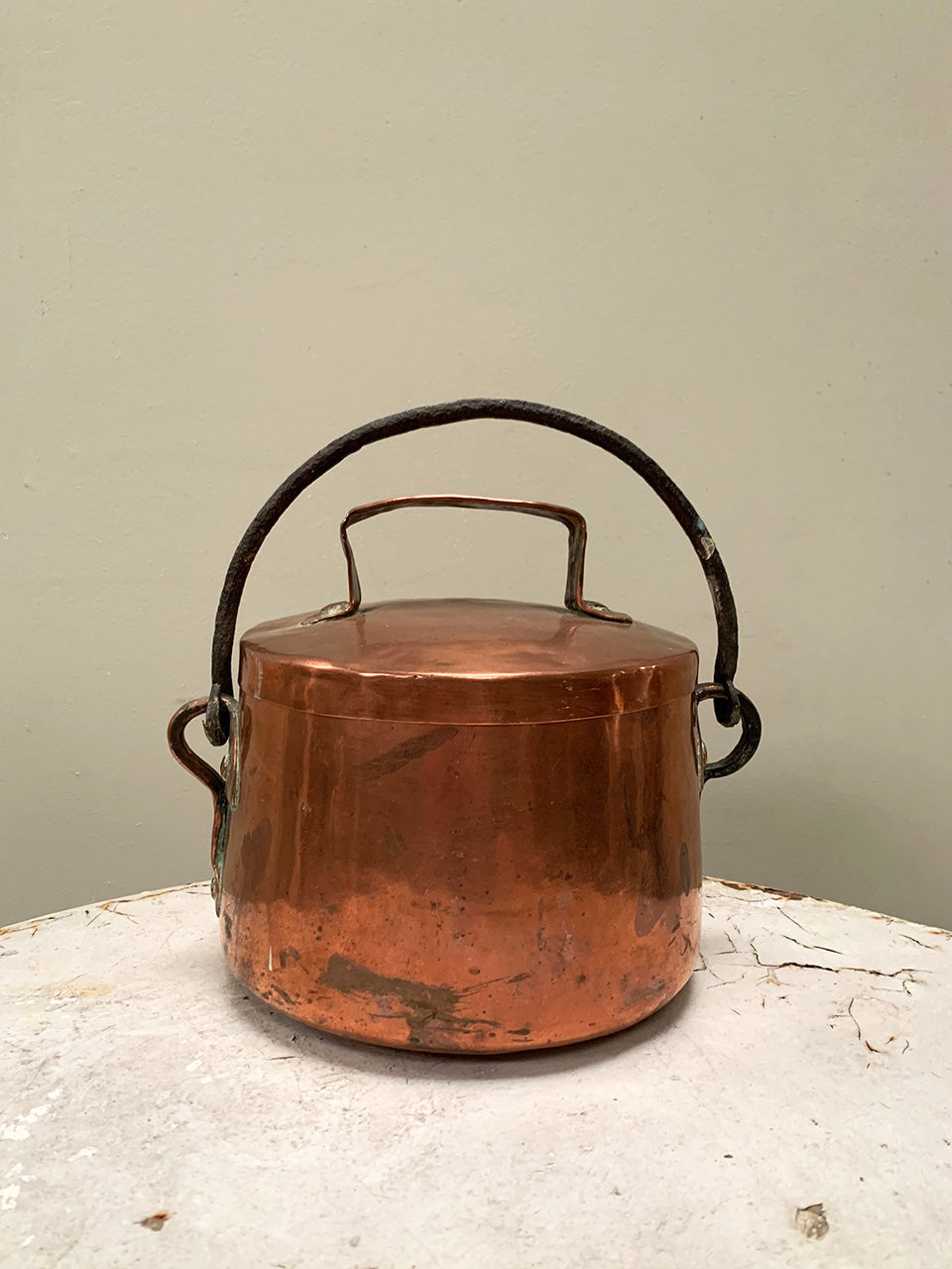 18th century copper pot