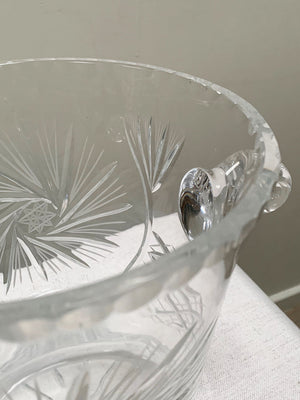 Crystal glass champagne bucket