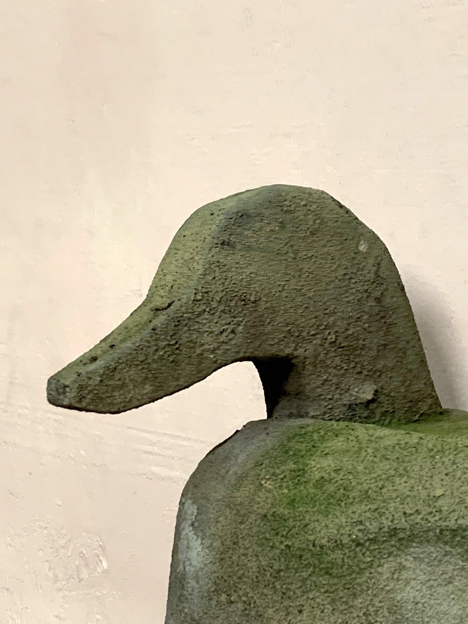 Decoy duck mounted on a spike