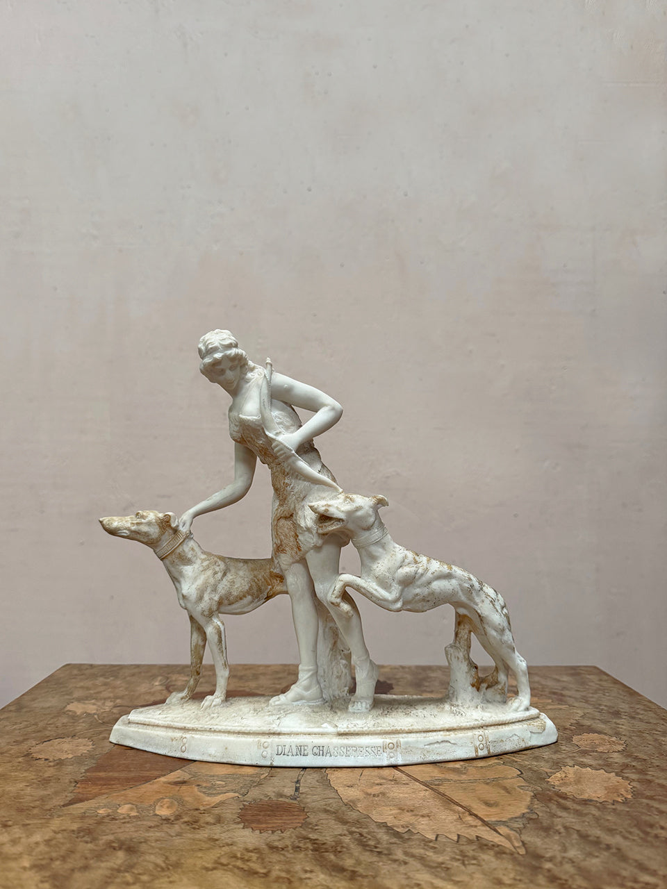 Porcelain biscuit statue