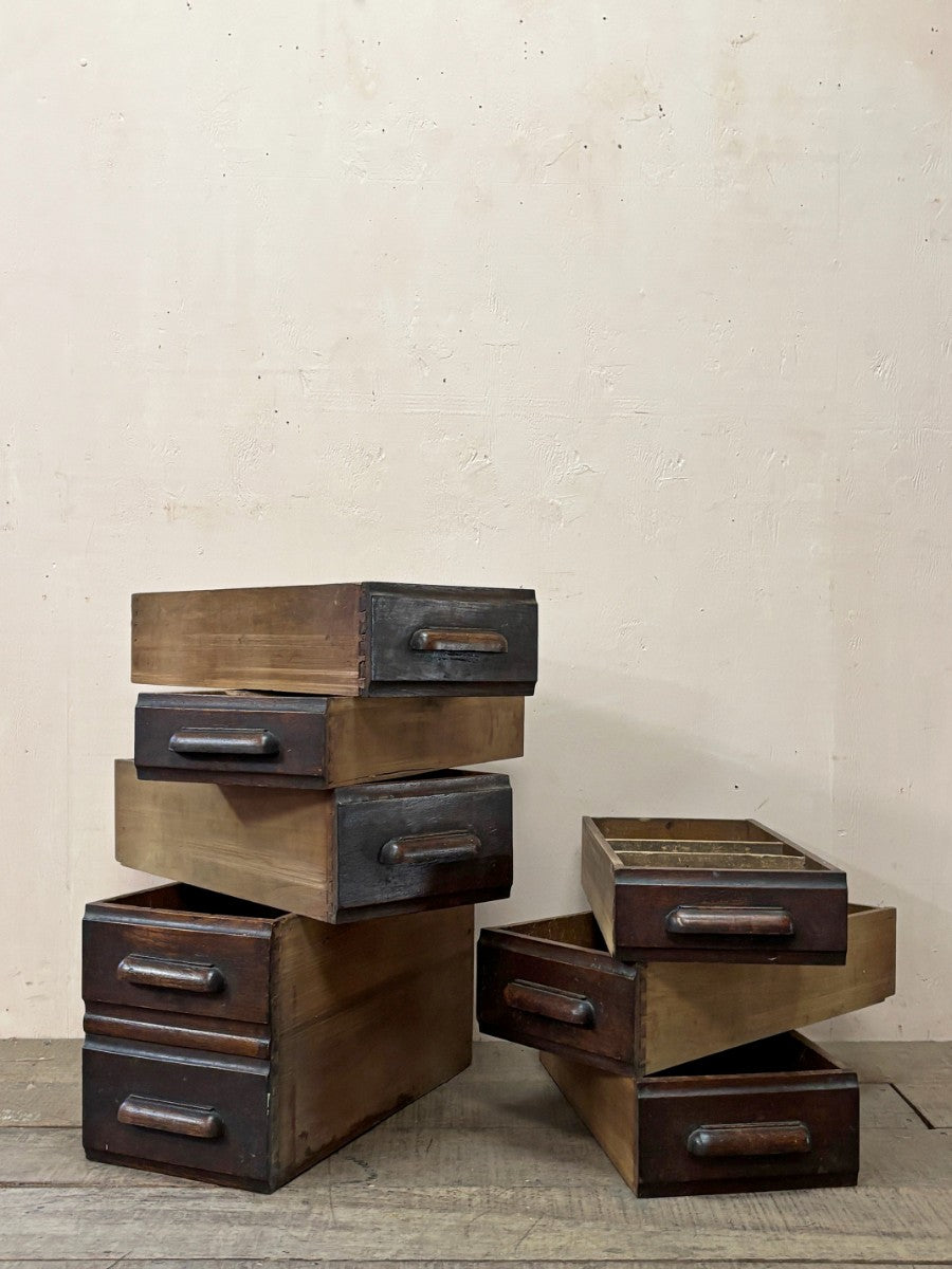 Art Deco oak drawers (each, from)