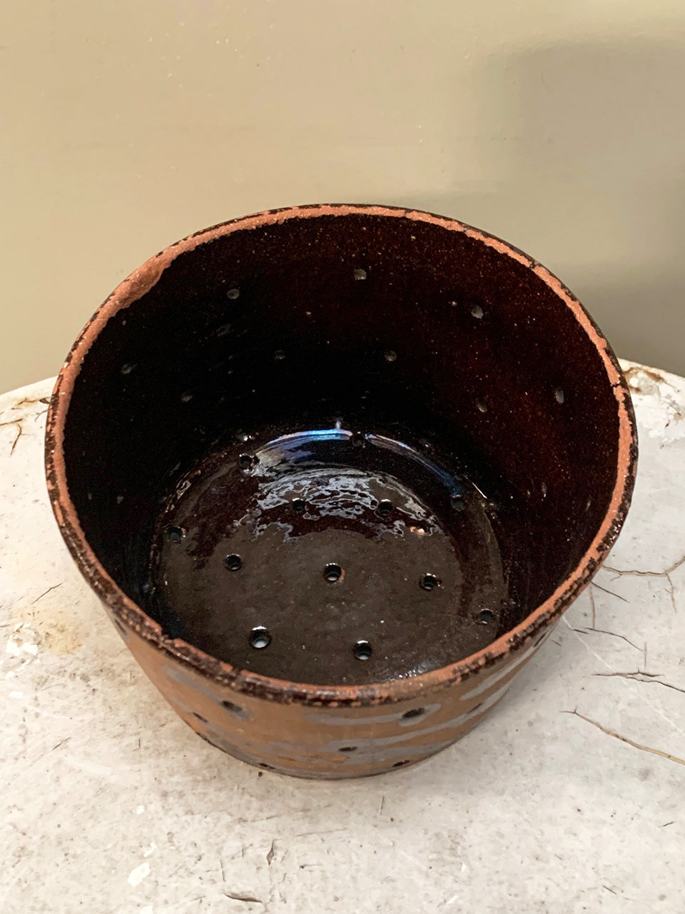 Drip glaze cheese strainer