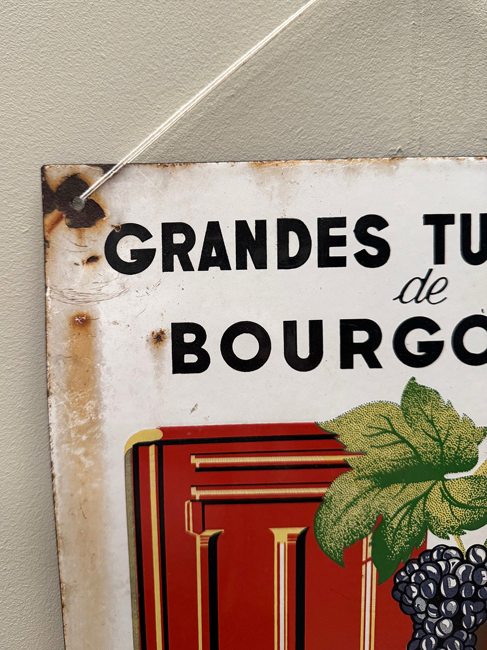 Enamel advertising plaque