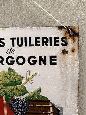 Enamel advertising plaque