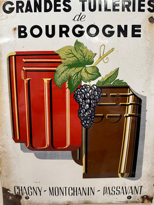 Enamel advertising plaque